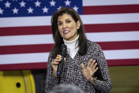 Nikki Haley has seen her stock rise rapidly in the Granite State in recent weeks, with a pitch that is often in tune with the state’s more moderate and independent minded streak of Republicanism. | Christian Monterrosa/AFP via Getty Images