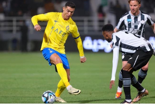 Ronaldo scored in the match Al Nassr won 3-2 against Al Shabab on February 26 (Photo: ANFC).